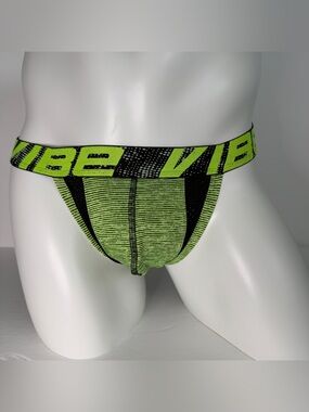 Andrew Christian Vibe Jockstrap - Neon Green & Black